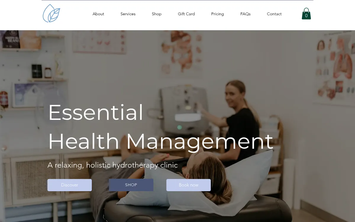 Essential Health Management (EHM) website homepage