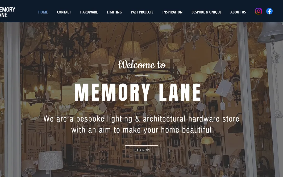 Memory Lane, Ascot Vale website homepage